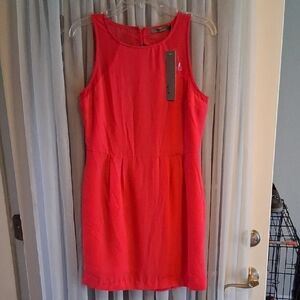 Aryn K Pink Halter Sheath Mini Dress